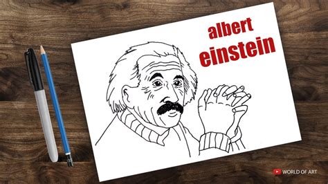 How To Draw Albert Einstein Easy Step By Step For Beginners YouTube