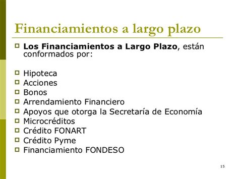 Tipos De Financiamiento