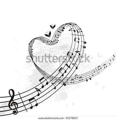 Music Heart Stock Vector Royalty Free 59278837 Shutterstock