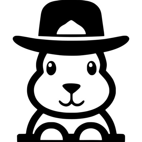 Adorable Bunny Wearing Hat Svg