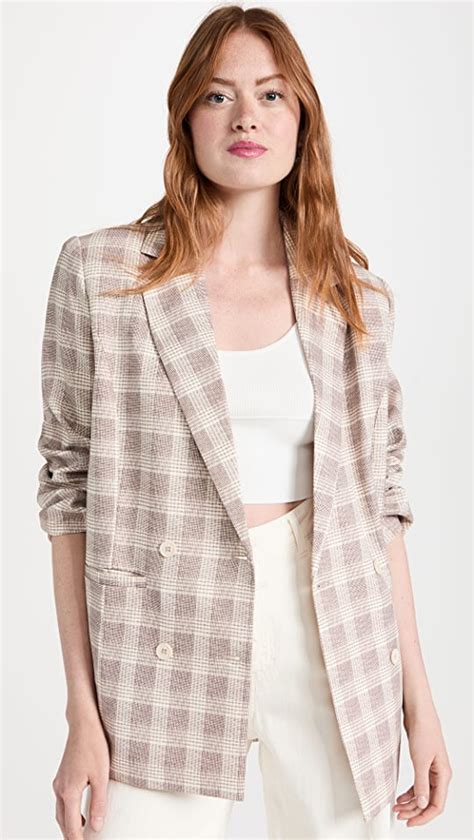 Plaid Double Breasted Blazer Effortless Style Nashville