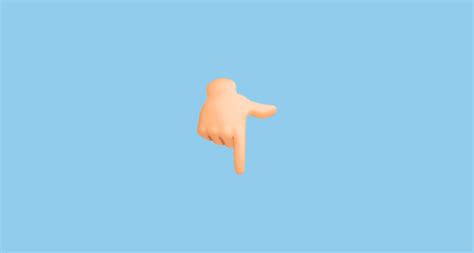 Nach Unten Weisender Zeigefinger Helle Hautfarbe Emoji On Twitter