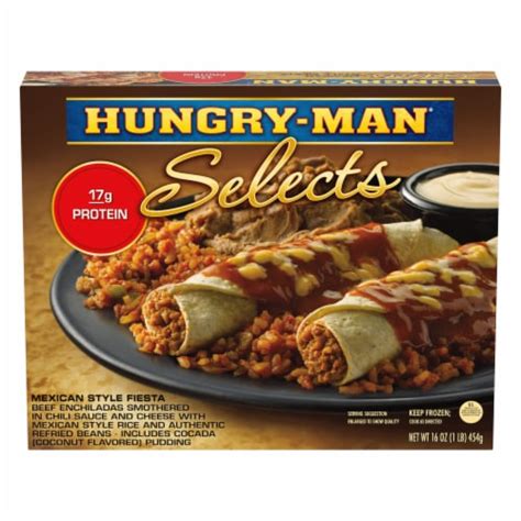 Hungry Man Selects Mexican Style Fiesta Beef Enchiladas Frozen Meal