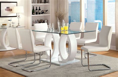 The Lodia Rectangular White Dining Collection Miami Direct Furniture