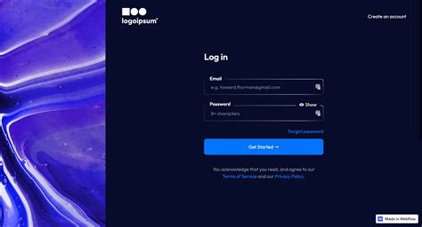 Login Free Webflow Component