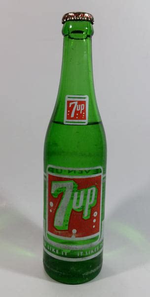 Vintage 1960s 7up Soda Pop 7 Fl Oz Green Glass Beverage Bottle Vancou