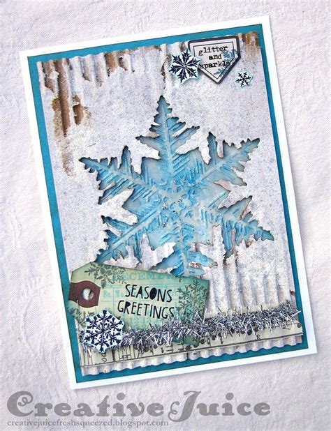 Layered Snowflake Card Snowflake Cards Christmas Card Crafts Tim