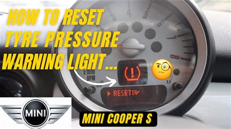mini cooper tyre pressure warning light reset  shelly lighting