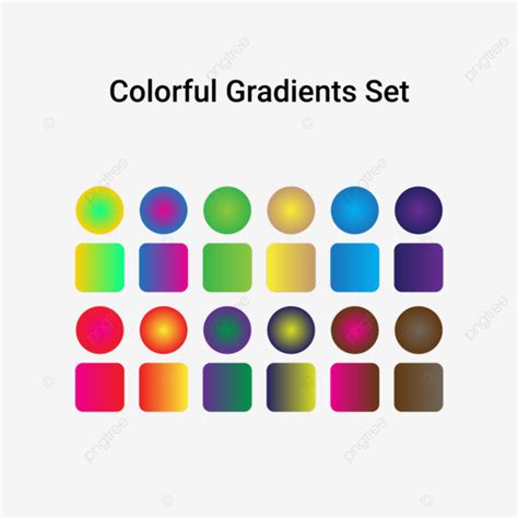 Colorful Gradients Set Colorful Gradients All Colors Png And Vector