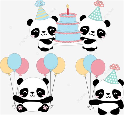 Panda Birthday Panda Cute Happy Birthday Panda Png And Vector With