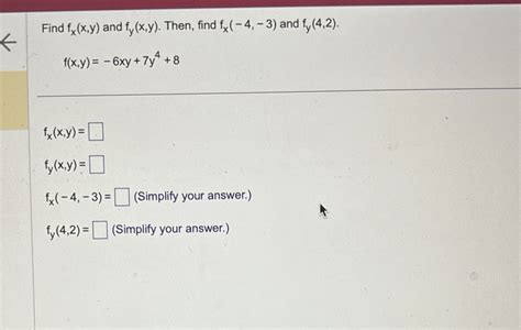 [solved] Find F X X Y And F Y X Y Then Find F X