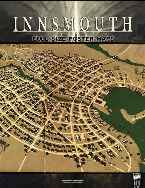 A town map of Innsmouth known from Lovecraft's Cthulhu mythos Lovecraft ...