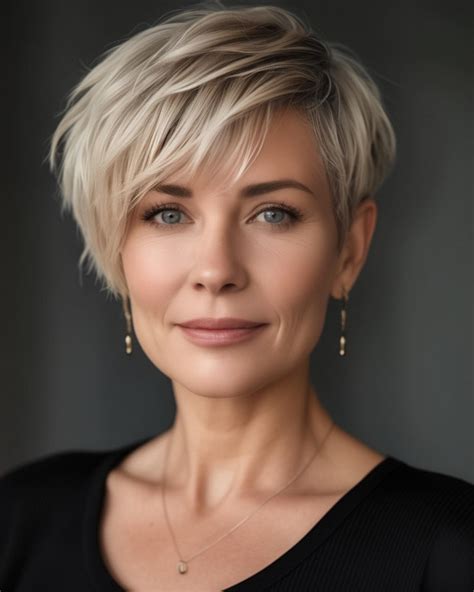 37 Short Haircuts For Women Over 40 Edgy Short Asymmetrical Pixie