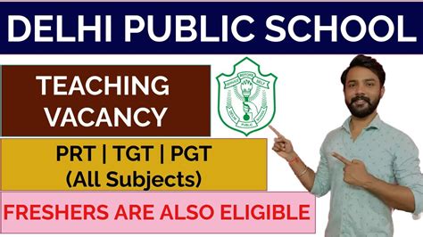 Delhi Public School Dps Teacher Vacancy Prt Tgt Pgt All