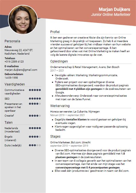 Gratis Cv Voorbeelden En Schrijfgidsen