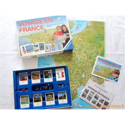 Voyage en France Jeu Ravensburger 1992 jouets rétro jeux de société