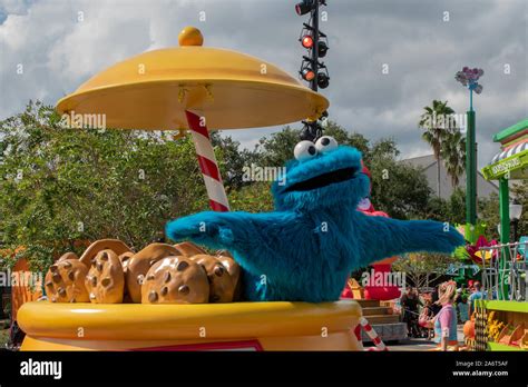 Orlando Florida October Cookie Monster In Sesame Street