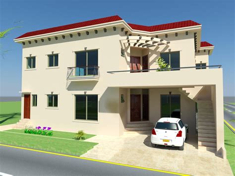 10 Marla Planhouse Design In Pakistan3d Front Elevationrawalpindi