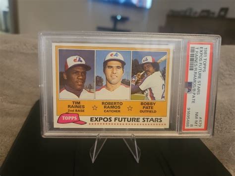 1981 Topps 479 TIM RAINES Montreal Expos Future Stars Rc Rookie PSA 8