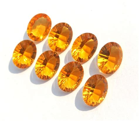 Pcs X Mm Aaa Citrine Quartz Concave Cut Oval Briolettes Etsy