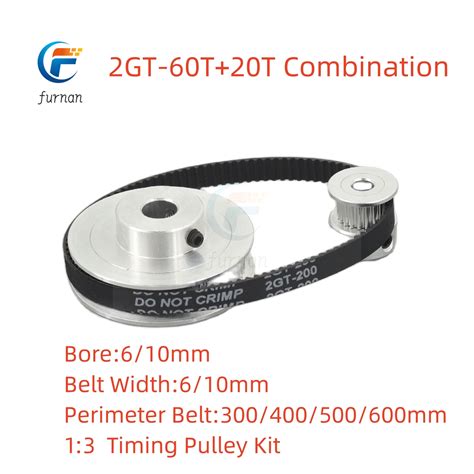 Voron 2GT Timing Belt Pulley GT2 60Teeth 20Teeth Reduction 3 1 Pulley