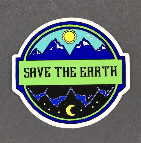 Amazon.com: Save The Earth Sticker, Earth Stickers, Earth Day: Handmade