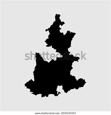 Map Puebla Mexico Outline Silhouette Vector เวกเตอร์สต็อก ปลอดค่า