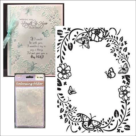 Embossing Folder Butterfly Frame Nellie Snellen Embossing Etsy