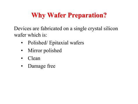 Solution Presentation Ppt Silicon Wafer Preparation Nd Processing Why