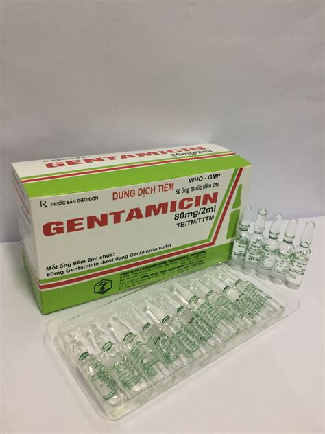 Dung Dịch Tiêm Gentamycin 80 Mg 2 Ml