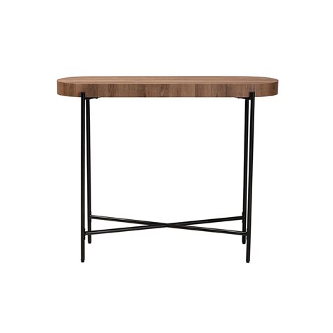 Small Classic Baxton Studio Savion Modern Industrial Walnut Brown