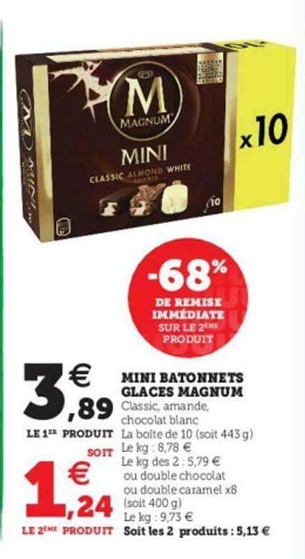 Promo Mini B Tonnets Glaces Magnum Chez Super U Icatalogue Fr