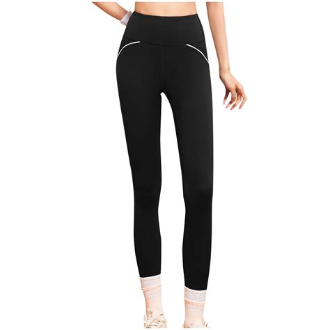 Utsjkr Women S High Waist Yoga Pants Running Tummy Control Workout Leggings Stretch Athletic