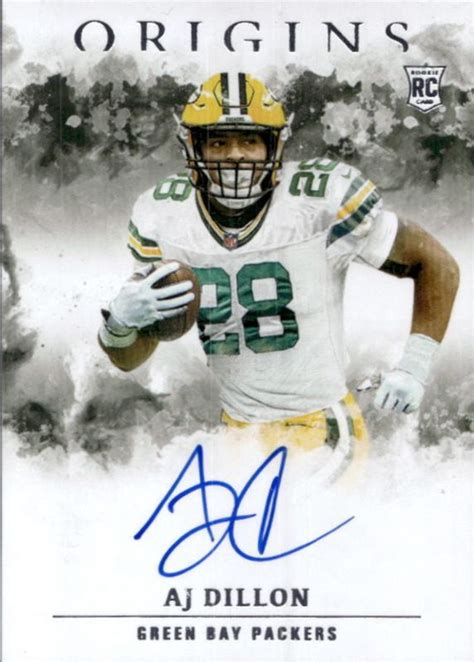 Aj Dillon 2020 Origins Ra Aj Rookie Autographs Price Guide Sports