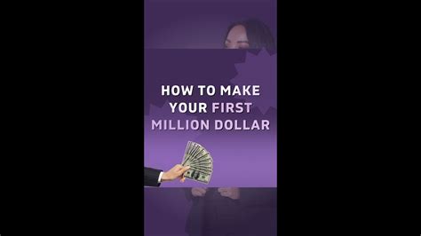 How To Make Your First Million Dollar 💰 Youtube