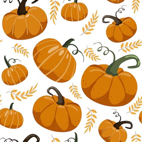 Premium Vector Pumpkins Seamless Pattern