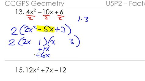 Factoring Trinomials With Gcf Worksheets