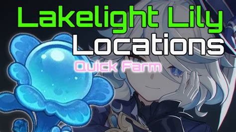 Lakelight Lily Locations Quick Farming Route Furina Emilie