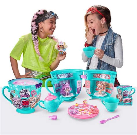 Zuru Itty Bitty Prettys Tea Party Playset Series 2 Ultimate Teacup Dolls With Over 20 Surprises