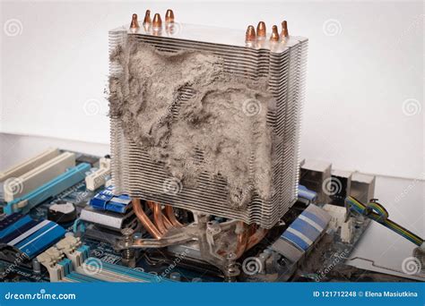 Dust On Processor Radiator For Cpu Of Computer Stock Photo Image Of