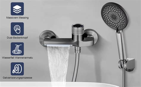 Btstil Badewannenarmatur Wasserfall Mit Handbrause Wasserfall