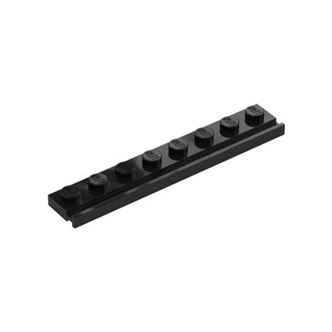 LEGO Black Plate 1 X 8 With Door Rail 4510 Brick Owl LEGO Marketplace