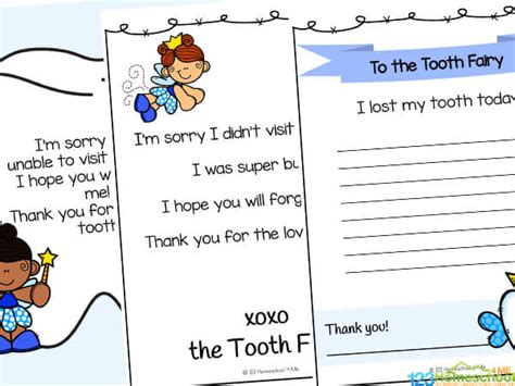 Tooth Fairy Letter Template Free Infoupdate Org