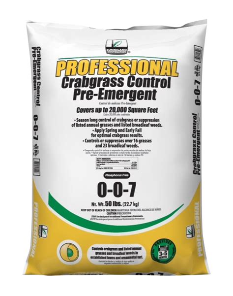 Professional Crabgrass Control Pre-Emergent 0-0-7 – Sunniland Corporation