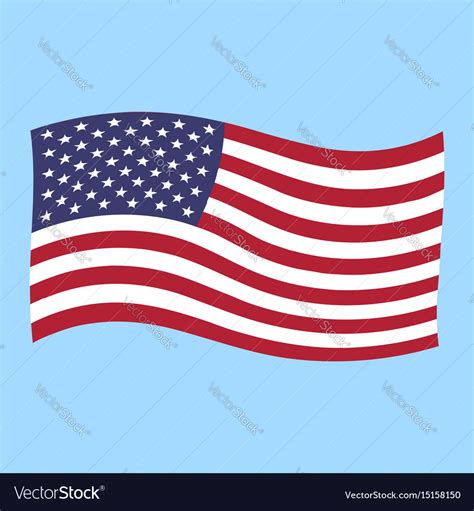 Usa flag flying Royalty Free Vector Image - VectorStock