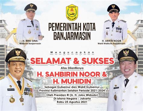 SELAMAT DAN SUKSES ATAS DILANTIKNYA GUBERNUR DAN WAKIL GUBERNUR