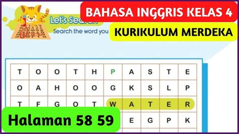 Soal And Kunci Jawaban Buku Bahasa Inggris Kelas 4 Sd Halaman 58 59 Write The Word