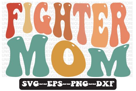 Fighter Mom Karate Retro Wavy Svg Graphic By Uniquesvgstore · Creative Fabrica