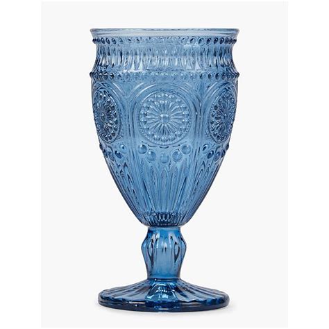 Blue Goblet Wine Glass 4 Pack Home George At Asda