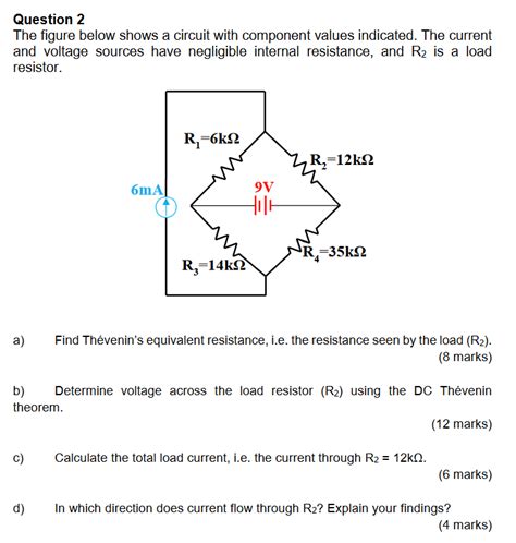 Solved Question The Figure Below Shows A Circuit With Chegg